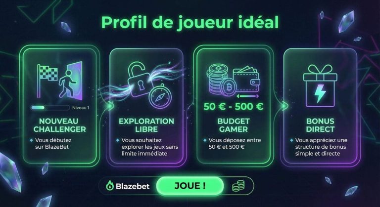 Blazebet Casino profil joueur